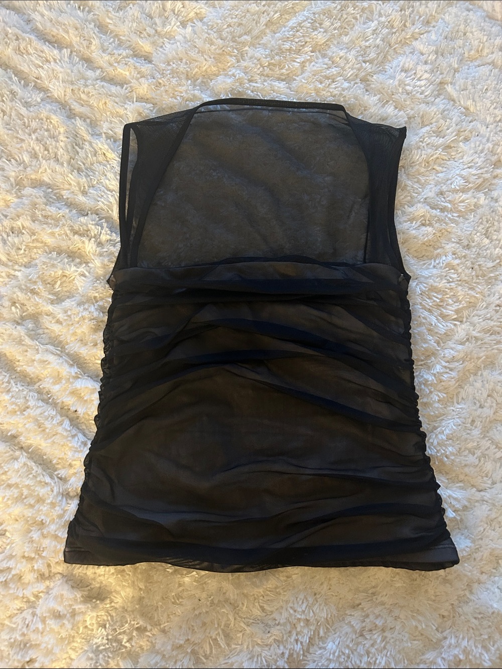 A&F Ava Mesh Top Black